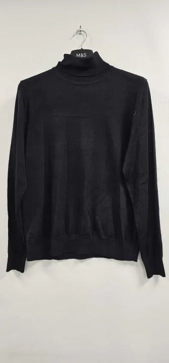 Pure Merino Wool Roll Neck Jumper Size: Uk14