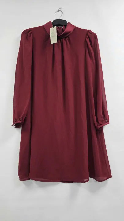 Hobbs London - Burgundy Ciara Mini Dress - Red Size: Uk 12