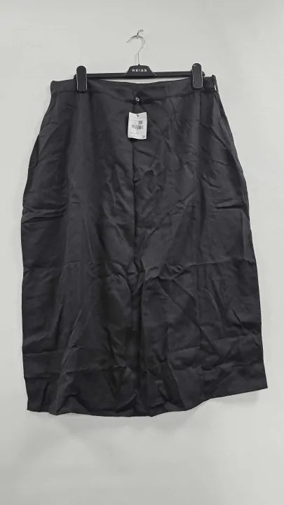 Whistles - Black Olivia Wrap Midi Skirt - Black Size: Uk 20