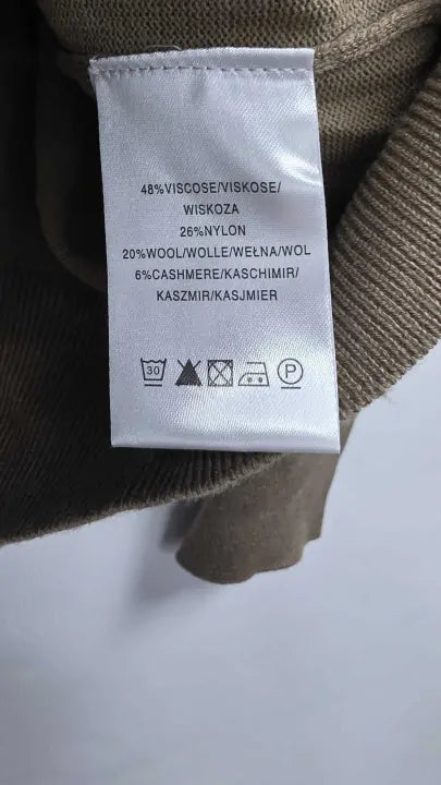 Gianni Feraud - Sand Turtleneck Cashmere-wool Blend Jumper - Brown Size: Xxl