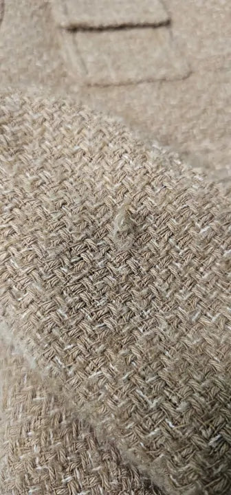 Mango - Brown Wool Blend Pocket Tweed Jacket - Brown Size: Xs