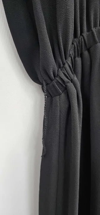 Michael Kors-mf2818z7r3 001-M-black-black Chain Belt Frill Detail Mini Dress-black Size: M