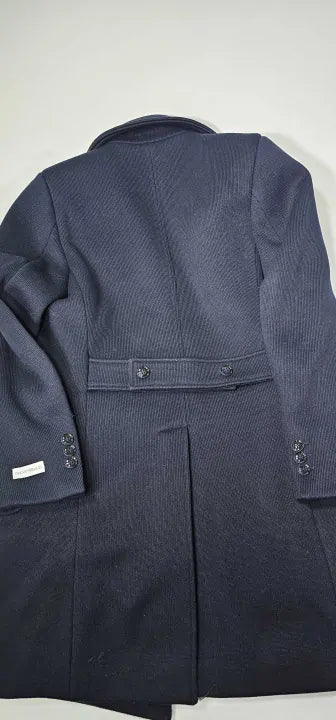 Gianni Feraud - Navy Roberto Wool Blend Coat - Navy Size: Eu38
