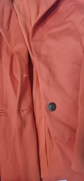 Marella - Orange Elisa Button Up Blazer - Orange Size: Uk14
