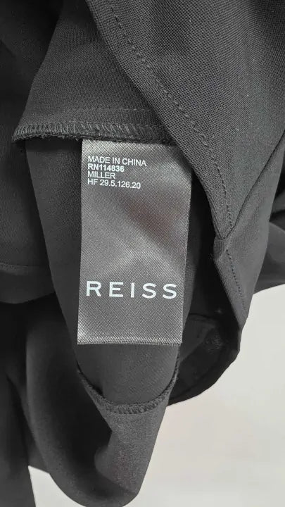 Reiss - Black Miller Midi Dress - Black Size: Uk8