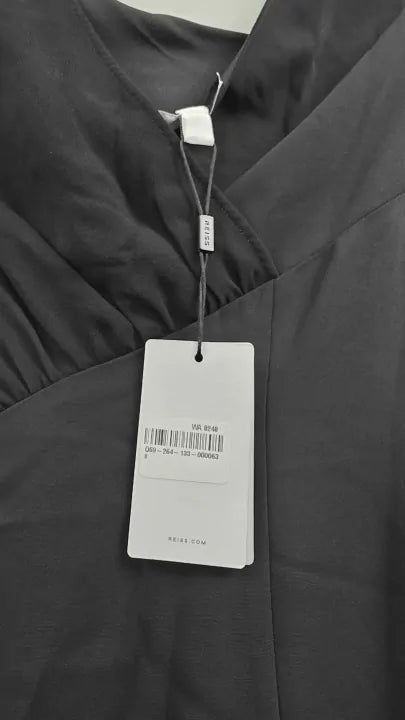 Reiss - Black Miller Midi Dress - Black Size: Uk8