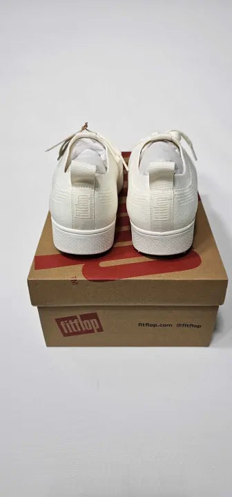 Fitflop - Egret Knit Rally Trainers - Cream Size: Uk4