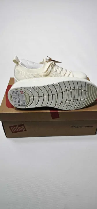 Fitflop - Egret Knit Rally Trainers - Cream Size: Uk4