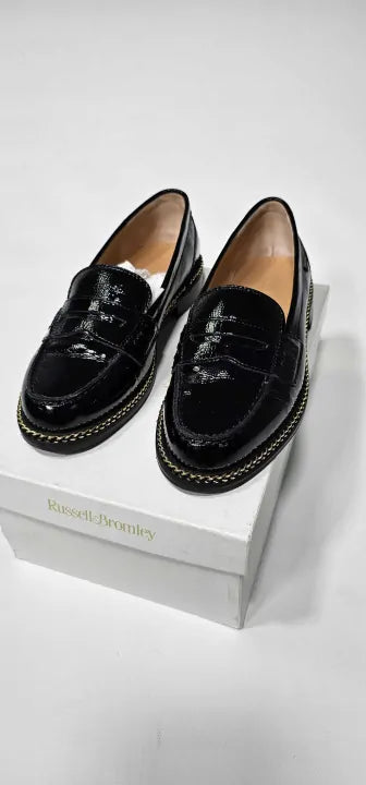 Russell & Bromley - Women's Black Kenchester Nappa Leather Loafers - Black Size: Eu37