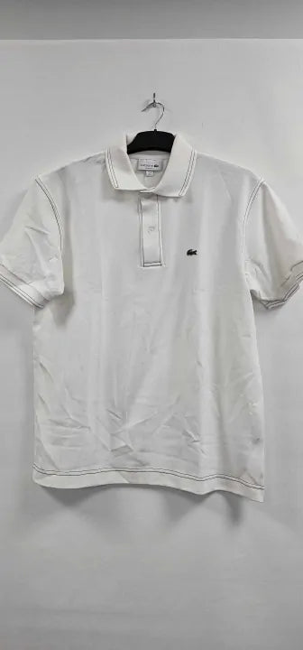 Lacoste - Sand Stitched Embroidered Polo Shirt Size: L