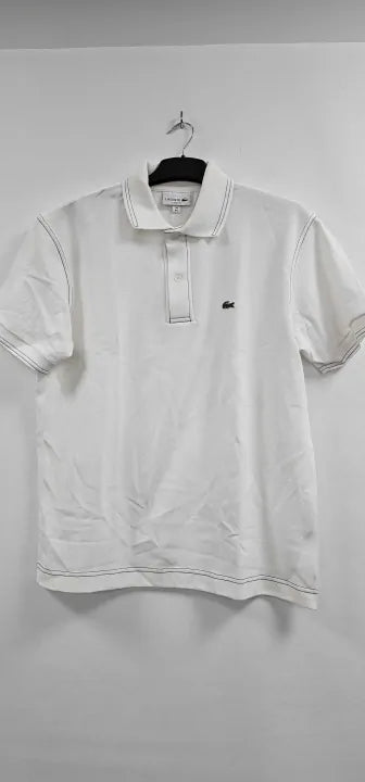 Lacoste - Sand Stitched Embroidered Polo Shirt Size: L