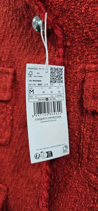 Mango - Jacket Wintour - Red Size: M