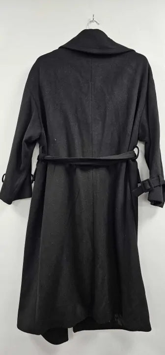 Reiss - Black Bridget Oversized Wool Blend Coat - Black Size: Uk 8