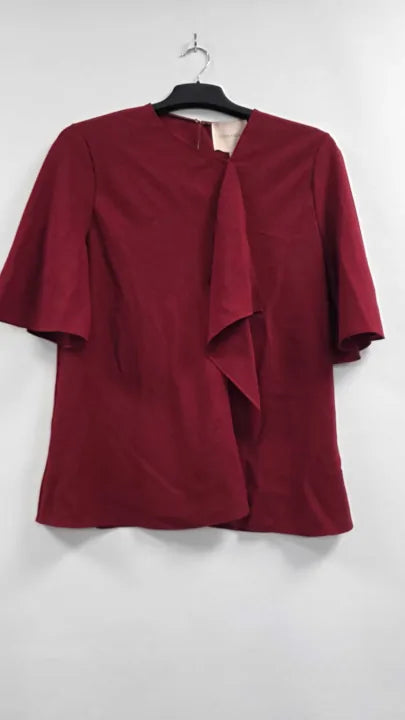 Roksanda - Red Asymmetric Silk Blend Naiara Top - Red Size: Uk 16