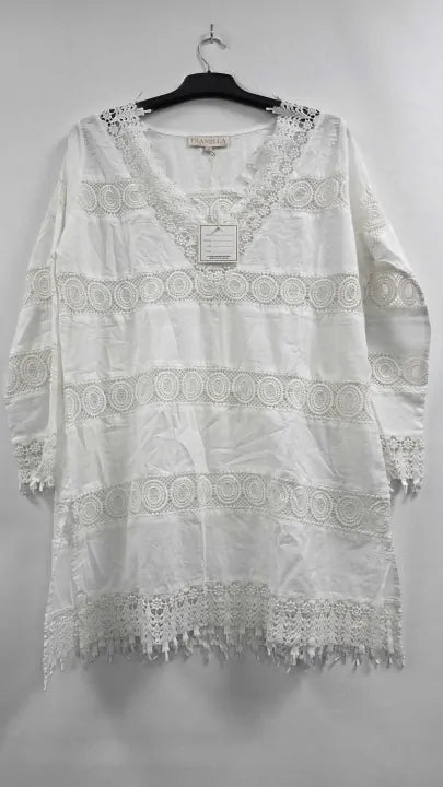Pranella Pasha Dress White Size: Xl