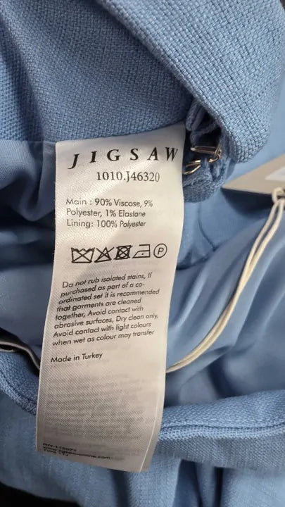 Jigsaw - Blue Blake Wide Leg Trousers - Black Size: Uk 12