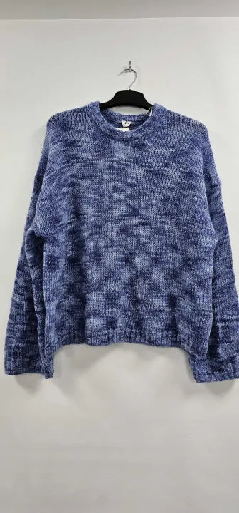 Arket - Blue Sela Space Dye Wool Blend Jumper -Purple Size: M