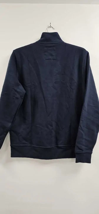 Crew Clothing - Navy Classic 1/2 Zip Sweatshirt - Navy Size: L