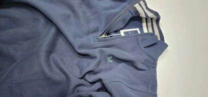 Crew Clothing - Navy Classic 1/2 Zip Sweatshirt - Navy Size: L