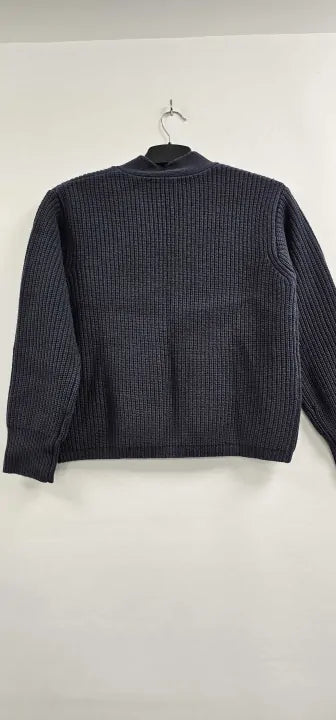 N°· Eleven - Slate Wool Rib Cardigan - Grey Size: M