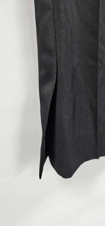 Cos - Black Fretsaw Side Stripe Wool Blend Trousers Size: Uk 10