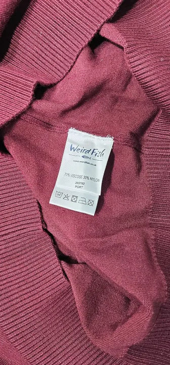 Frederick 1/4 Zip Fine Knit Jumper Port Size: S