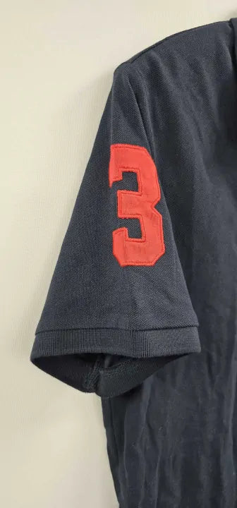 U.s. Polo Assn. - Navy Player Patchwork Pique Polo Shirt - Navy Size: L