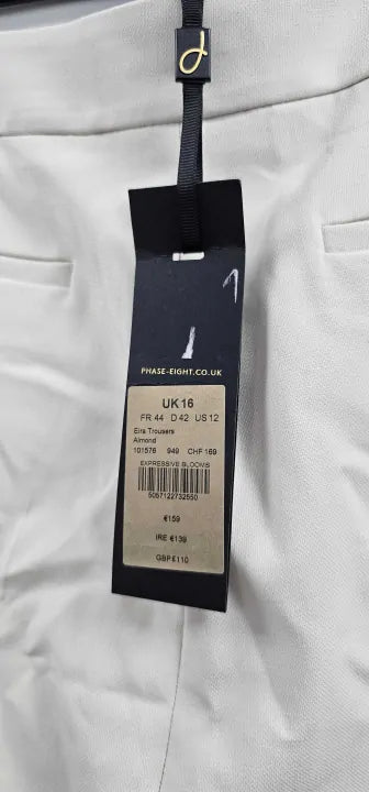 Phase Eight - Almond Eira Trousers - Beige Size: Uk 16