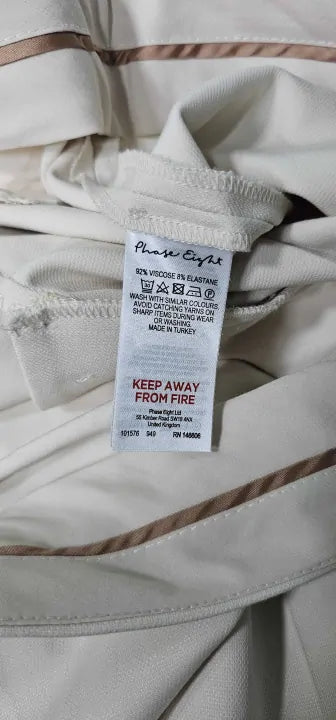 Phase Eight - Almond Eira Trousers - Beige Size: Uk 16