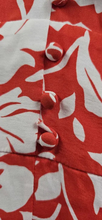 Hobbs London - Red Allison Printed Dress - Red Size: Uk 10