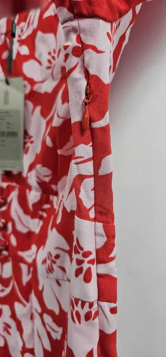 Hobbs London - Red Allison Printed Dress - Red Size: Uk 10