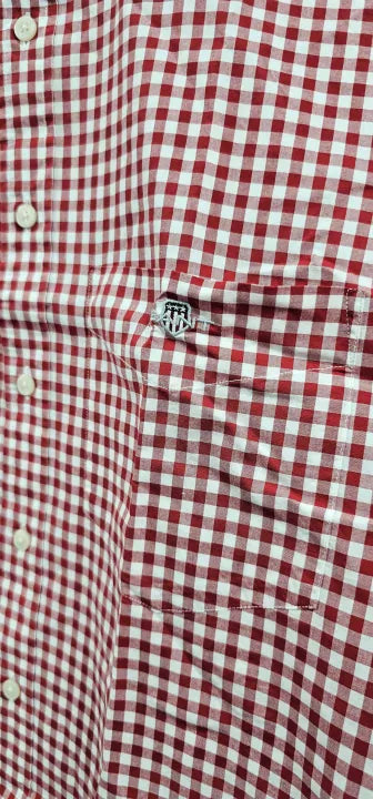 Gant Gingham - Shirt - Ruby Red Size: 2Xl