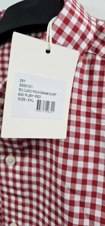 Gant Gingham - Shirt - Ruby Red Size: 2Xl