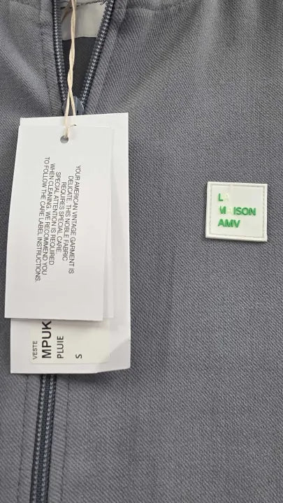 American Vintage - Light Blue Athletic Jacket Size: S