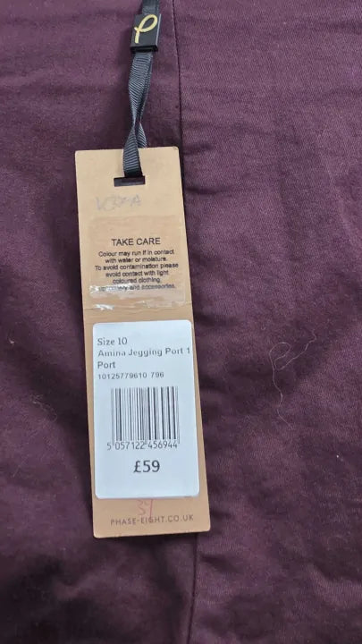 Phase Eight - Burgundy Amina Cotton Blend Jegging - Red Size: Uk 10