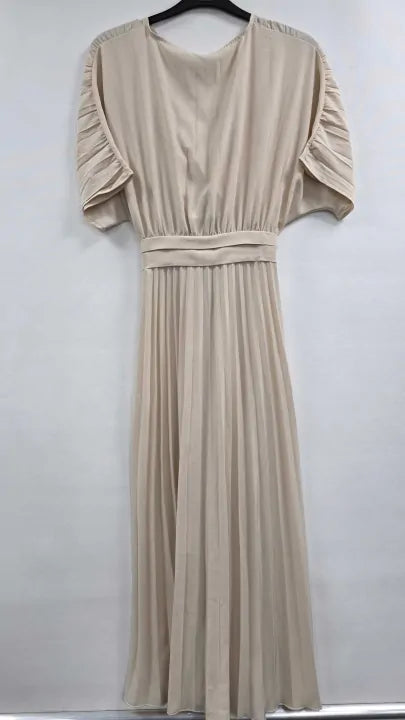 Mango - Ecru Drop Shoulder A-line Dress Size: M