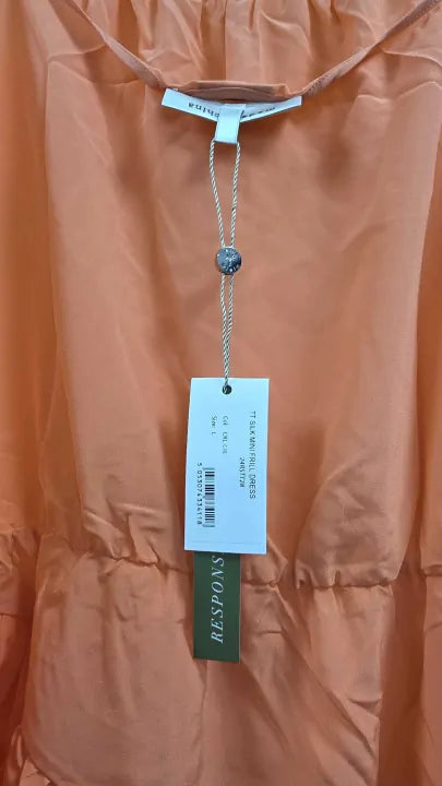 Heidi Klein - Tortola Silk Mini Frill Dress Size: L