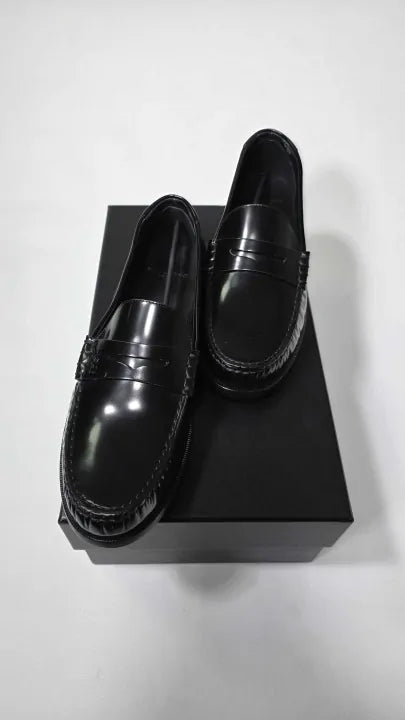 Saint Laurent - Men's Black Le Loafer Mocassin - Black Size: Uk 9