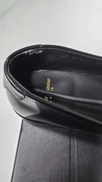 Saint Laurent - Men's Black Le Loafer Mocassin - Black Size: Uk 9
