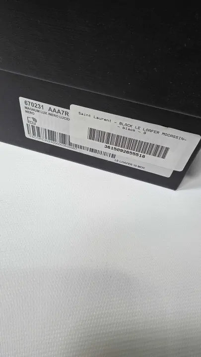 Saint Laurent - Men's Black Le Loafer Mocassin - Black Size: Uk 9