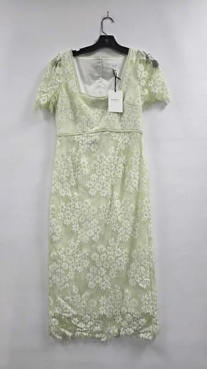 L K Bennett - Light Green Posy Dress - Green Size: Uk 10