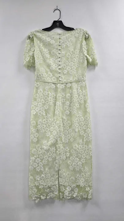 L K Bennett - Light Green Posy Dress - Green Size: Uk 10