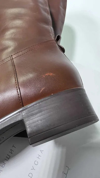 Geox - Brown Leather Felicity High Knee Boot - Brown Size: Uk 7.5