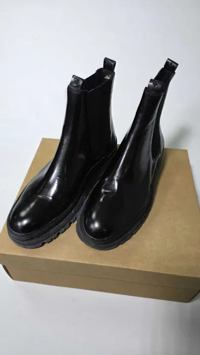 Hudson - Men's Black Nayim Hi Shine Boot - Black Size: Uk 10