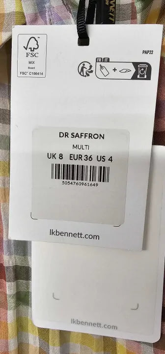 L K Bennett - Multi Saffron Dress - Multi Size: Uk8