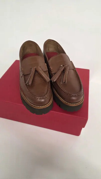 Grenson - Women's Tan Leather Bethany Loafers - Brown Size: Uk 5