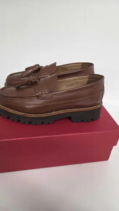 Grenson - Women's Tan Leather Bethany Loafers - Brown Size: Uk 5