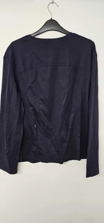 Cos - Blue Celsia Long Sleeve Cotton Top - Blue Size: S