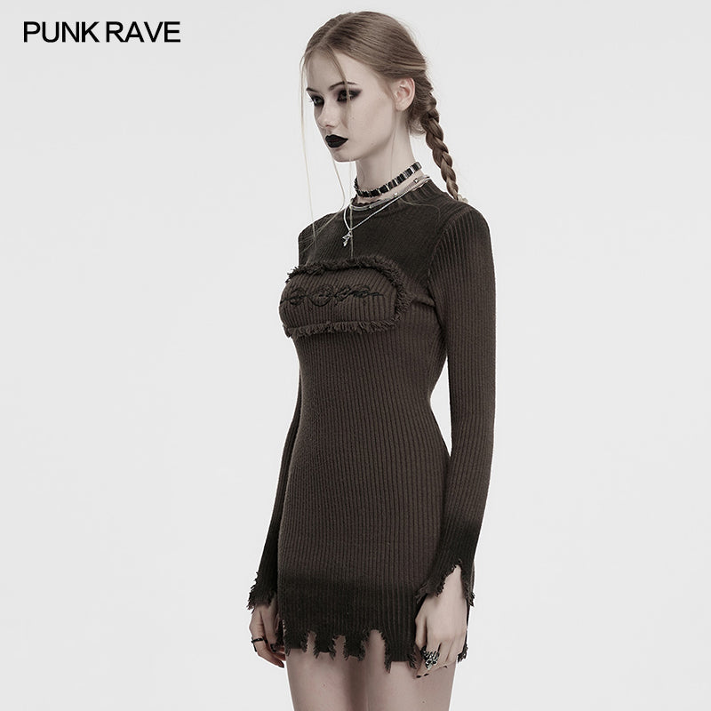 Punk Rave Lunar Eclipse Embroidered Dress