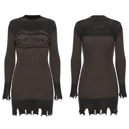 Punk Rave Lunar Eclipse Embroidered Dress